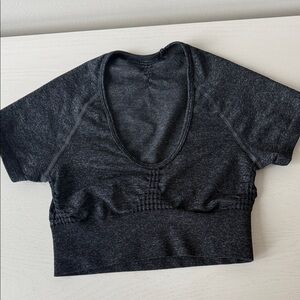 Charcoal Gray Women's Crop Top
